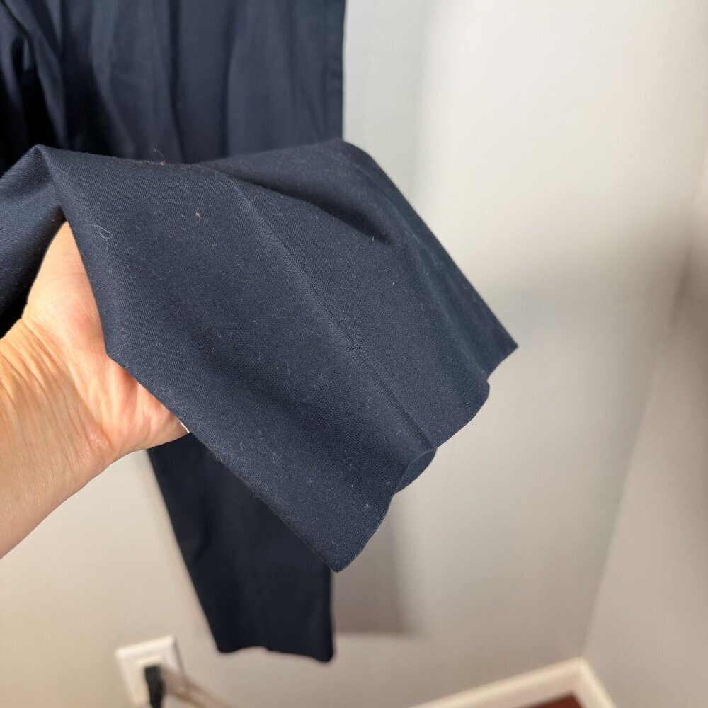 Brooks Brothers Womens Cotton Twill Blend Academia Corporate Trousers Sz 14 Navy - Picture 5 of 12